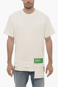 T-Shirt Girocollo in Tinta Unita con Taschino