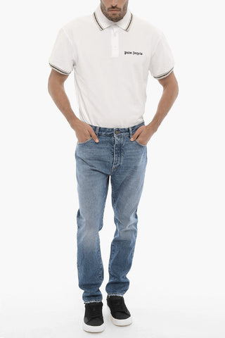 Regular Waist Vintage Effect Jeans 16cm