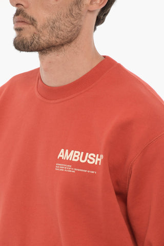 Rundhals-Sweatshirt WORKSHOP aus Baumwollfleece