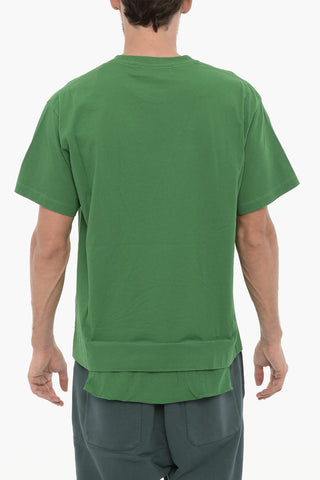 Einfarbiges Rundhals-T-Shirt AMAZON SEA FOAM mit Brusttasche