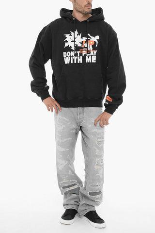 Cotton Hoodie with Print