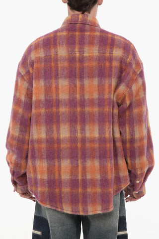 Overshirt in Lana Vergine con Bottoni Automatici