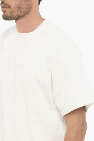 T-Shirt Girocollo in Tinta Unita Sovrapposta