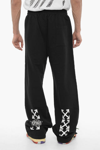 Brushed Cotton Joggers with Elastic Waistband
