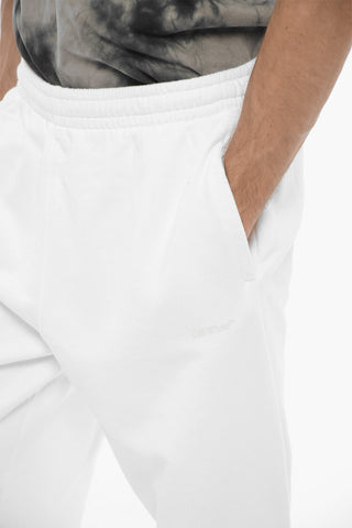 Joggers in Cotone Garzato con Elastico in Vita
