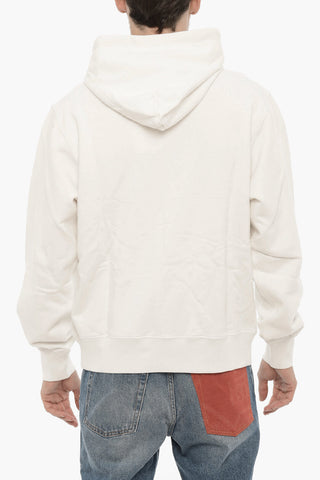 Solid-Color Hoodie with Contrast Logo