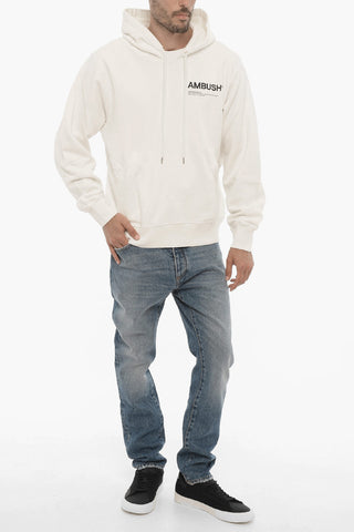 Solid-Color Hoodie with Contrast Logo