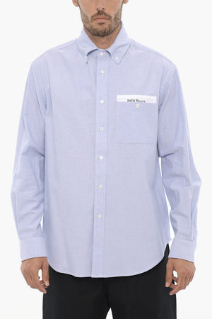 Camicia Button Down in Cotone Piquet con Taschino 