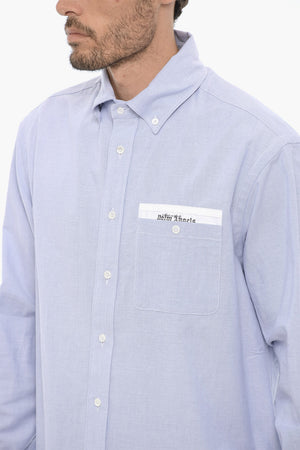 Camicia Button Down in Cotone Piquet con Taschino 