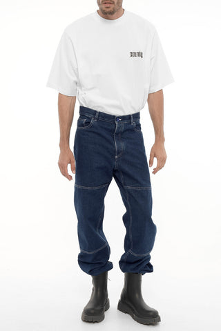 Regular-Fit-Jeans mit geradem Bein und sichtbaren Nähten 21cm