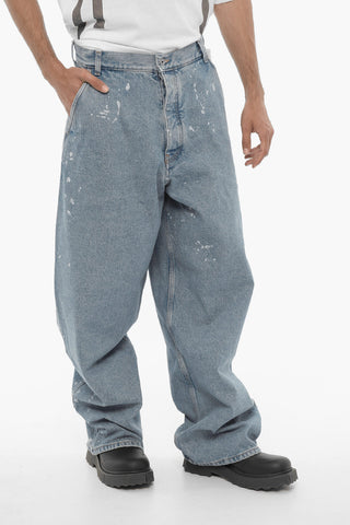 Wide Leg Jeans with Acid Wash Details 26cm