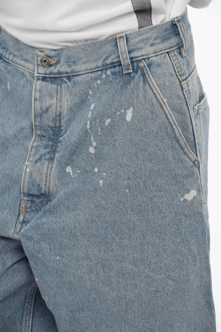 Wide Leg Jeans with Acid Wash Details 26cm