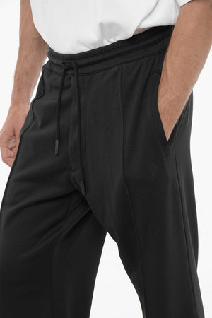 Trackhose mit weitem Bein und elastischem Bund