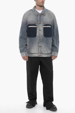 Delavè Effect Denim Jacket with Double Breast Pocket