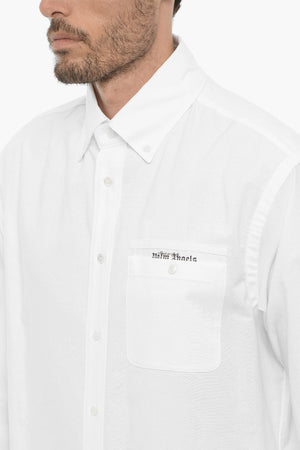 Camicia Button Down in Cotone Piquet con Taschino