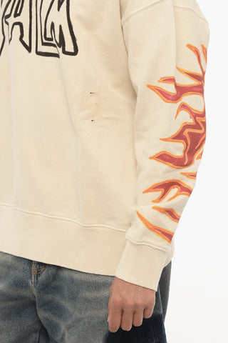 High-Neck Printed Sweatshirt