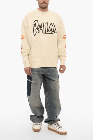 Bedrucktes Sweatshirt mit hohem Kragen