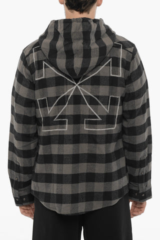 Buffalo Checked Overshirt with Hood