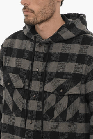 Buffalo Checked Overshirt with Hood