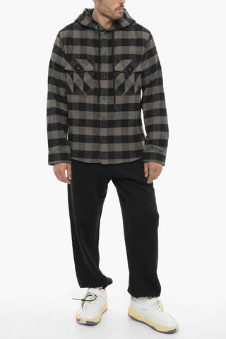 Buffalo Checked Overshirt with Hood