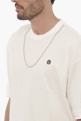 Rundhals-T-Shirt Mit Abnehmbarer Kette Und Gesticktem Logo