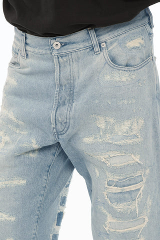 Straight Leg Distressed Jeans 23cm