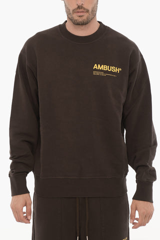 Rundhals-Sweatshirt WORKSHOP aus Baumwollfleece