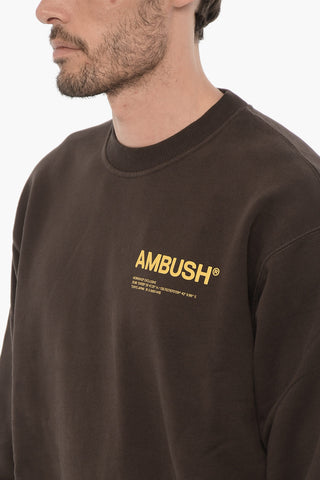 Rundhals-Sweatshirt WORKSHOP aus Baumwollfleece
