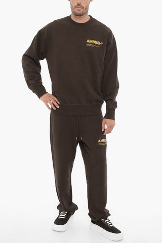 Rundhals-Sweatshirt WORKSHOP aus Baumwollfleece