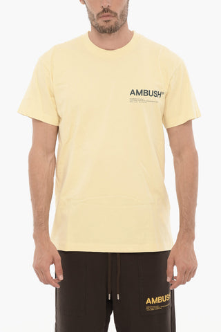 Solid Crewneck T-Shirt with Printed Logo
