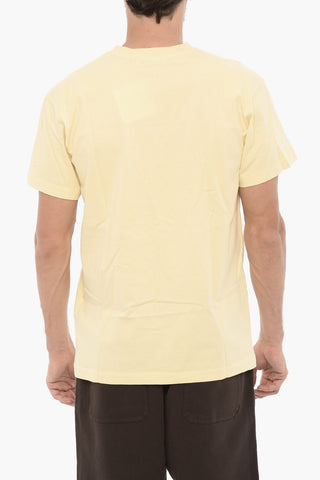 Solid Crewneck T-Shirt with Printed Logo