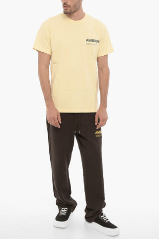 Solid Crewneck T-Shirt with Printed Logo