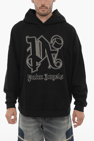 Brushed Cotton Hoodie with Embroidered Logo