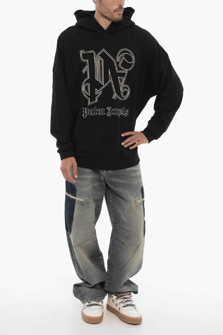 Brushed Cotton Hoodie with Embroidered Logo