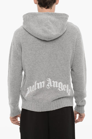 Pullover aus Nylon und Wolle mit Kapuze