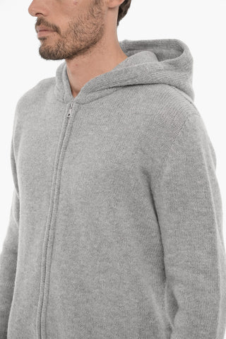 Pullover aus Nylon und Wolle mit Kapuze