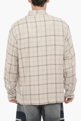 Checked Casual Shirt with Embossed Monogram
