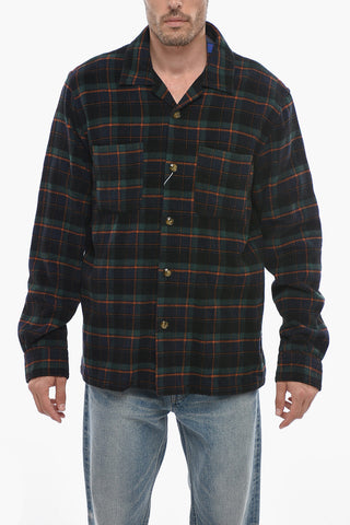 Tartan Checked Wool and Nylon Overshirt