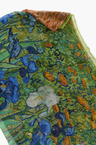 GETTY Tie Dye Effect Silk Blend AUGUSTE RENOIR Stole