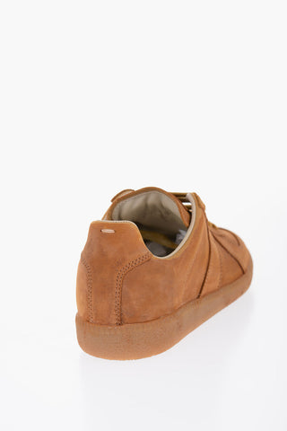 MM22 Lace-up Sneakers with Visible Stitching