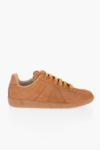 MM22 Lace-up Sneakers with Visible Stitching