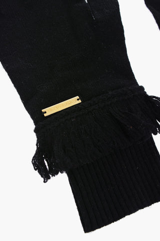 MICHAEL Solid Color Glovers with Golden-Effect Logo