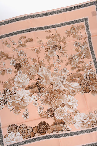 Floral Print Silk Foulard