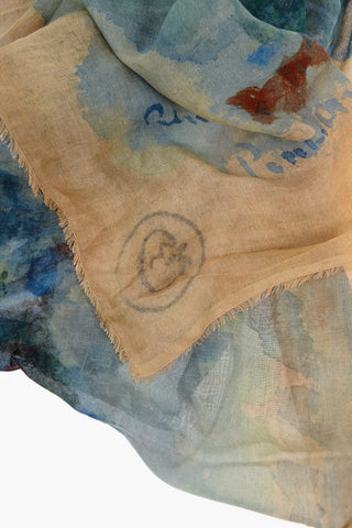 GETTY Tie Dye Effect Silk Blend AUGUSTE RENOIR Stole