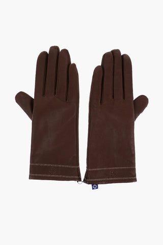 Guanti In Pelle con Interno in Lana
