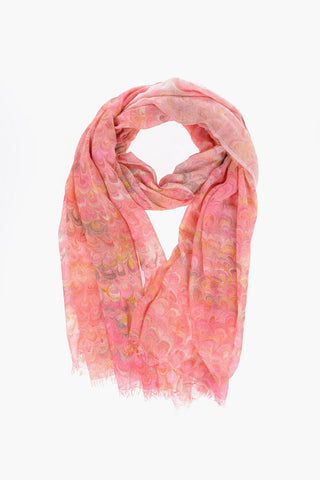 IL PAPIRO Patterned Silk Blend Scarf