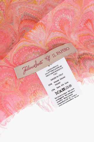 IL PAPIRO Patterned Silk Blend Scarf