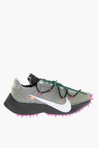 OFF-WHITE Niedrige Ledersneaker mit Karomuster