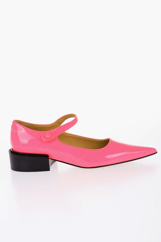 MM6 Patent Faux Leather Mary Jane Pumps Heel 3.5cm