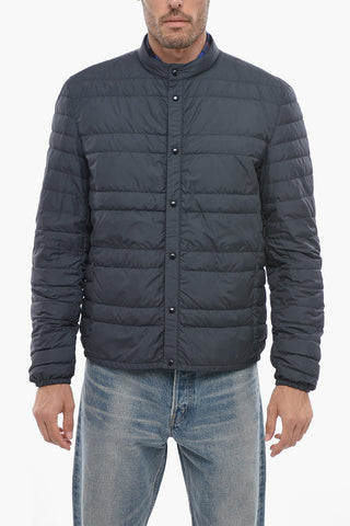 Quilted Down Jacket with Front Buttoning